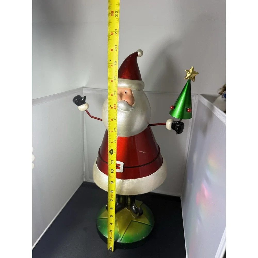 Vintage Style Metal Santa Claus Decor Wobble Bobble Body Collectible Festive 20